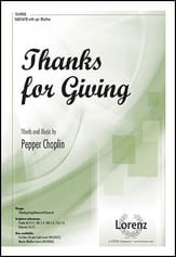 Thanks for Giving SATB choral sheet music cover